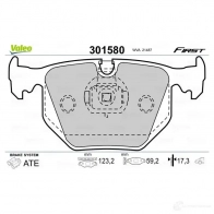 Тормозные колодки дисковые, комплект VALEO 301580 JL00 2 223585 3276423015809 - Изображение 5