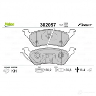 Тормозные колодки дисковые, комплект VALEO 302057 3276423020575 1205902622 U 3KF4 - Изображение 2