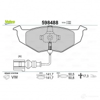 Тормозные колодки дисковые, комплект VALEO 2 1865 598488 232961 ZA3MO - Изображение 2