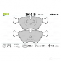 Тормозные колодки дисковые, комплект VALEO 301616 223590 3276423016165 P HE4M5C - Изображение 2