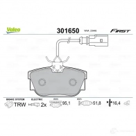 Тормозные колодки дисковые, комплект VALEO 3276423016509 301650 223609 TL4UV8 4 - Изображение 2