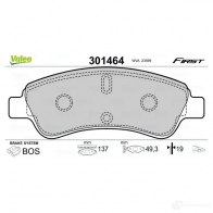 Тормозные колодки дисковые, комплект VALEO 223536 0DWH 7Q 301464 3276423014642 - Изображение 6