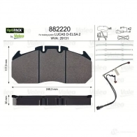 Тормозные колодки дисковые, комплект VALEO 29 131 276JRI 882220 245447 - Изображение 5