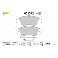 Тормозные колодки дисковые, комплект VALEO 601342 3276426013420 233642 UTQUFU 1 - Изображение 2