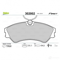 Тормозные колодки дисковые, комплект VALEO 302002 1437860572 YUGA1 WR - Изображение 2