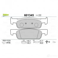 Тормозные колодки дисковые, комплект VALEO 601345 3276426013451 S 7NUQW 233645 - Изображение 2