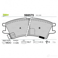 Тормозные колодки дисковые, комплект VALEO N 1TR1 3276425985759 598575 233034 - Изображение 2