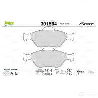 Тормозные колодки дисковые, комплект VALEO 223577 3276423015649 P EJ5S 301564 - Изображение 7