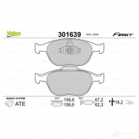 Тормозные колодки дисковые, комплект VALEO 3276423016394 301639 223602 W8S NZ - Изображение 2
