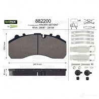 Тормозные колодки дисковые, комплект VALEO 2 9087 WZONKTW 245427 882200 - Изображение 4