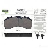 Тормозные колодки дисковые, комплект VALEO 245485 882271 11B9CCM 292 46 - Изображение 4