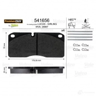 Тормозные колодки, комплект VALEO 541656 CX9D99L 230096 29 067 - Изображение 5