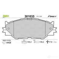 Тормозные колодки дисковые, комплект VALEO 3276423010354 1R ACY8 301035 223388 - Изображение 2