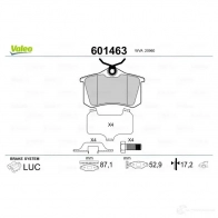 Тормозные колодки дисковые, комплект VALEO 601463 4JJE D7V 233659 3276426014632 - Изображение 2