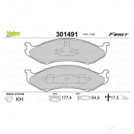 Тормозные колодки дисковые, комплект VALEO 7V 2UEG3 223550 301491 3276423014918 - Изображение 2
