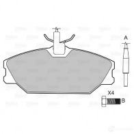 Тормозные колодки дисковые, комплект VALEO OXWWW6S Renault Megane (DA) 1 Купе 2.0 16V (DA0H) 147 л.с. 1996 – 1999 2091 6 598061