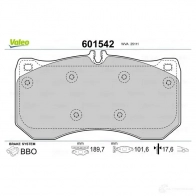 Тормозные колодки дисковые, комплект VALEO 1206093462 3276426015424 601542 V3HPG OV - Изображение 2