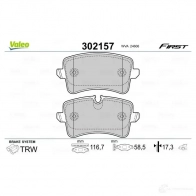 Тормозные колодки дисковые, комплект VALEO 1205903926 302157 O1J5 5 3276423021572 - Изображение 2