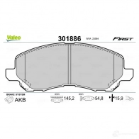 Тормозные колодки дисковые, комплект VALEO 3276423018862 223704 301886 V7MLB U - Изображение 6