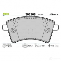 Тормозные колодки дисковые, комплект VALEO 302108 YY TOXM 3276423021084 1205903224 - Изображение 2