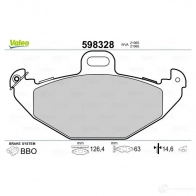 Тормозные колодки дисковые, комплект VALEO 2196 5 232826 598328 HRM76 - Изображение 2