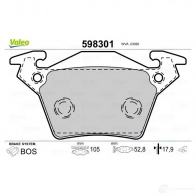 Тормозные колодки дисковые, комплект VALEO 232803 FGIGFX2 2302 0 598301 - Изображение 2