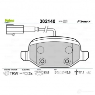 Тормозные колодки дисковые, комплект VALEO YY6BV H 1205903704 3276423021404 302140 - Изображение 2