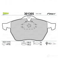 Тормозные колодки дисковые, комплект VALEO 8 REK1J 301305 223479 3276423013058 - Изображение 2