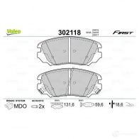 Тормозные колодки дисковые, комплект VALEO JC87M 3V 3276423021183 302118 1205903360 - Изображение 6