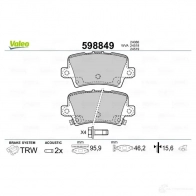 Тормозные колодки дисковые, комплект VALEO 233269 598849 3276425988491 6KML 2 - Изображение 2