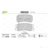 Тормозные колодки дисковые, комплект VALEO 598520 232990 23 582 S9DUA04 - Изображение 2