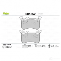 Тормозные колодки дисковые, комплект VALEO 3276426015523 601552 1206093518 7N O8AN - Изображение 2