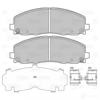 Тормозные колодки дисковые, комплект VALEO UD3S ONL 3276426013147 Dodge Grand Caravan 4 (RT) Минивэн 3.6 287 л.с. 2010 – 2024 601314