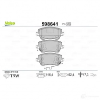 Тормозные колодки дисковые, комплект VALEO 598641 3276425986411 748R I 233095 - Изображение 2