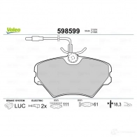 Тормозные колодки дисковые, комплект VALEO 233057 598599 3276425985995 4MUZ UX - Изображение 2