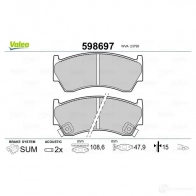 Тормозные колодки дисковые, комплект VALEO 233142 R6M NZDM 3276425986978 598697 - Изображение 2