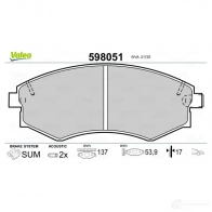 Тормозные колодки дисковые, комплект VALEO XLUPOD 232610 217 25 598051 - Изображение 2