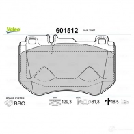 Тормозные колодки дисковые, комплект VALEO 3276426015127 G59I N 601512 1206093134 - Изображение 2