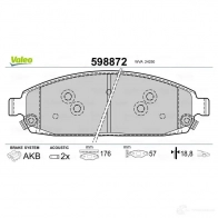 Тормозные колодки дисковые, комплект VALEO 233291 W 3LNPO 3276425988729 598872 - Изображение 2
