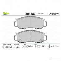 Тормозные колодки дисковые, комплект VALEO 223705 9M 9SO 301887 3276423018879 - Изображение 2