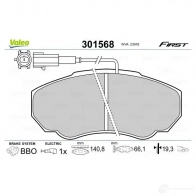 Тормозные колодки дисковые, комплект VALEO 3 JEN6Q 3276423015687 301568 223579 - Изображение 7
