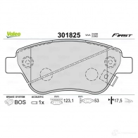 Тормозные колодки дисковые, комплект VALEO 3276423018251 223680 301825 VSD3 5DX - Изображение 6