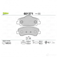Тормозные колодки дисковые, комплект VALEO 601371 37 ZPK 3276426013710 1206092084 - Изображение 2