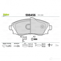 Тормозные колодки дисковые, комплект VALEO 598456 23 225 232929 M8F0V - Изображение 2