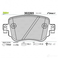 Тормозные колодки дисковые, комплект VALEO 1437877631 P2 IGQI4 302265 - Изображение 2