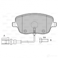 Тормозные колодки дисковые, комплект VALEO 598720 3276425987203 Seat Ibiza (6L1) 3 Хэтчбек 1.9 TDI 131 л.с. 2002 – 2009 CI UL9I4