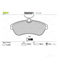 Тормозные колодки дисковые, комплект VALEO URP1Z 234 09 232974 598501 - Изображение 2