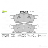 Тормозные колодки дисковые, комплект VALEO 601281 3276426012812 1RFJSC Y 233588 - Изображение 2