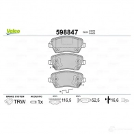 Тормозные колодки дисковые, комплект VALEO 233267 ERVXC 6 598847 3276425988477 - Изображение 2