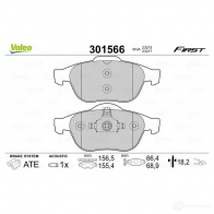 Тормозные колодки дисковые, комплект VALEO EBGF4 2 3276423015663 1205897944 301566 - Изображение 6